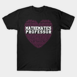 math professor lovers with pink heart design T-Shirt